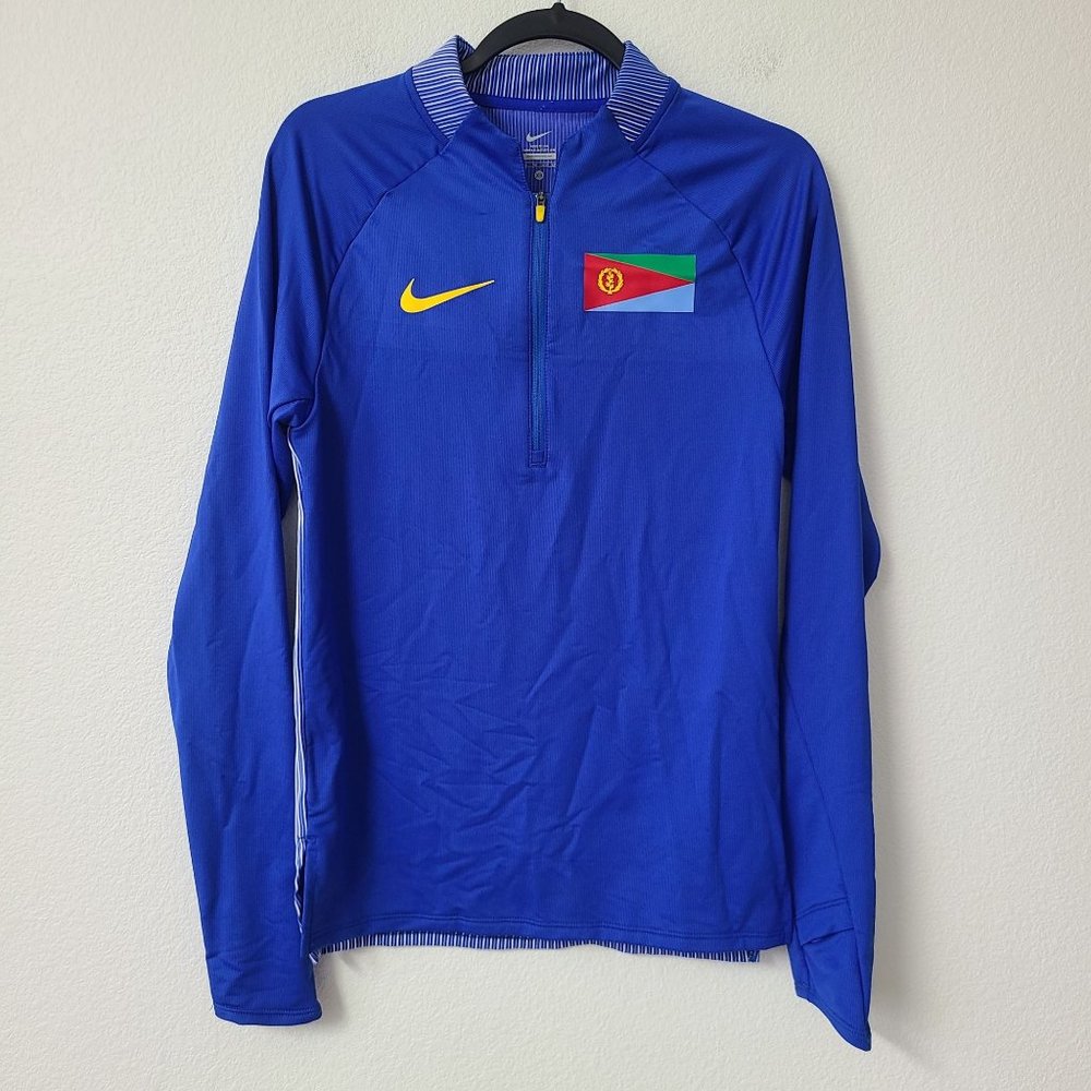 New Nike Pro Elite Team Eritrea Track & Field Long Sleeve Top Ck3253-Xxx Size Xs